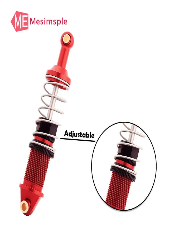 Mesimsple Alloy Shocks for MJX 16208 16209 16210 for H16BM H16GT H16DR H16 Front Rear Shock 1/16 Series Upgrades Part Red - Image 2